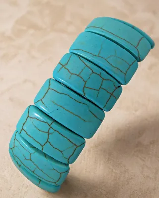 Produktbild von Türkis Armband türkisfarbene Edelsteine 195ct 19