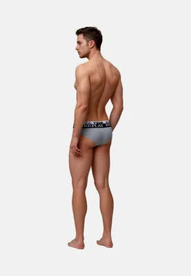 Obrázek produktu pro REPLAY I101182BG/XXL Slipy pro muže, ČERNÁ/ŠEDÁ, 2KS, VEL. XXL