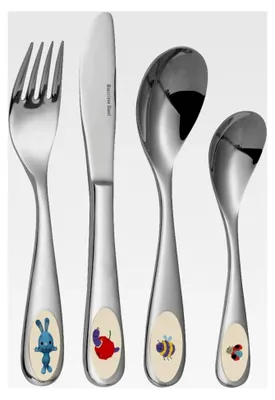 Produktbild von Edelstahlbesteckset Kikaninchen, 4-teilig