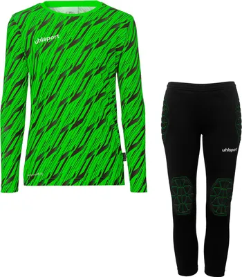 Produktbild von Uhlsport Progressive 28 Torwart Trikot Set Kinder - Neongrün / Schwarz