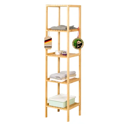 Produktbild von Bambus-Standregal Lowa Ideal zur kreativen Anordnung Ihrer Wohnaccessoires 5 Etagen