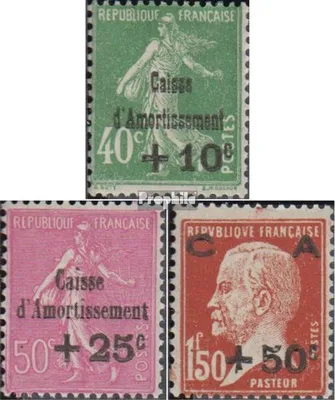 Produktbild von Briefmarken Frankreich 1929 Mi 244-246 (kompl.Ausg.) postfrisch Schuldentilgung
