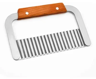 Produktbild von Edelstahl-Wellenschneider 1 Stück, Gemüseschneider Mit Wellenform, Für Kartoffeln Karotten Gurken Und Seife