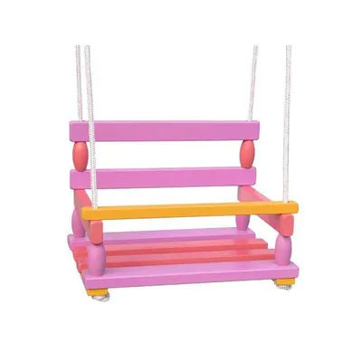 Produktbild von Teddies - Schaukel Holz rosa 40x30cm Kapazität 80kg in Tasche