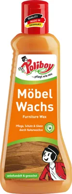 Produktbild von Poliboy Möbel Wachs - ideales Pflegemittel für alle unbehandelten, gelaugten und bereits gewachsten Hölzer - 200 ml - 6420001