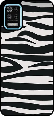 Produktbild von Smartphonica Handytasche passend für LG K52 / K62 mit Zebradruck - TPU Rückseite Abdeckung Fall Zebra-Design - Schwarz Weiß