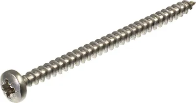 Produktbild von SECCARO Spanplattenschraube Halbrundkopf 4 x 60 mm, Edelstahl V2A VA A2, Holzschraube mit Vollgewinde, Kreuzschlitz / PZ, 150 Stück