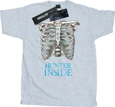 Imagen del producto de Camiseta para hombre de la serie "Supernatural", diseño "Hunter Inside", modelo BI45902 (talla M), color gris
