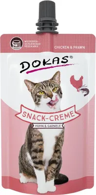 Produktbild von Dokas Snack-Creme, Huhn & Garnele, Snacks, Katze, Adult, Huhn, 90 g