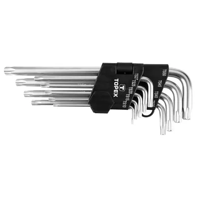 Image de Clés Torx TOPEX T10-T50, jeu de 9 pièces.