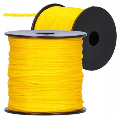 Produktbild von Maurerschnur Gelb 100m x 2mm Polypropylen-Seide, wasserdicht, UV-, reiß- & dehnungsbeständig