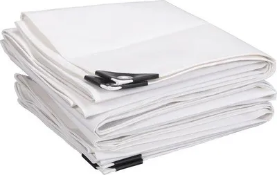 Zdjęcie produktu dla Wodoodporna roleta ochronna – wysokiej jakości – polietylen – biała – 3 x 5 m