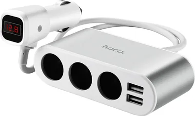 Productafbeelding van Hoco Z13: Meerdere USB-oplaadpoorten in een behuizing voor sigarettenaansteker, autolader, 12V/24V
