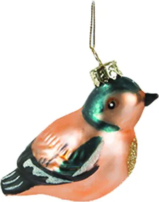 Produktbild von Braun-blaue britische Vogel-Weihnachtskugel - Sass & Belle