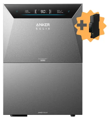 Produktbild von Anker SOLIX Solarbank 4 E5000 Pro 5000W Solarspeicher mit 2500W Ausgangsleistung  LiFePO4Notstromfunktion für Balkonkraftwerke mit 1 BP5000 Erweiterungsakku