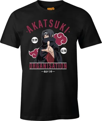 Produktbild von Naruto T-Shirt Akatsuki Organisation Itachi Anime Manga Fan Merchandise