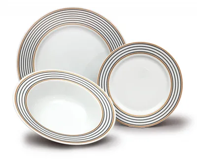 Image de Thun 1794 Ensemble d'assiettes, Ella, Elegance B, porcelaine Thun, 18 d.