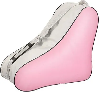 Image de Sac triangulaire rose pour rollers et patins à glace, enfants et adultes