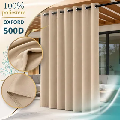 Immagine prodotto di Lantigo Tenda da esterno Beige 155x190 cm resistente intemperie | Tenda terrazzo pergola paravista parasole occhielli