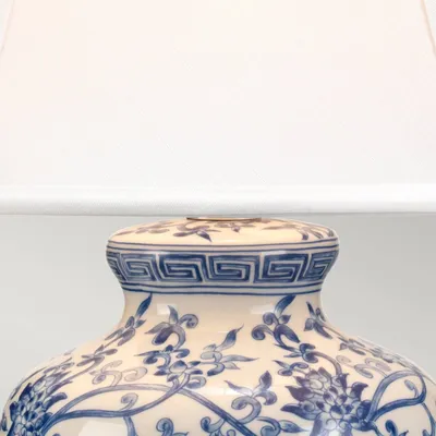 Produktbild von Elstead Blue Ginger Jar Tischleuchte E27 Blau Weiß, UK
