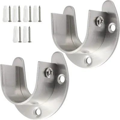 Produktbild von Kleiderstangenhalter 28 mm - Set mit 2 Stück - Rohrschelle aus Edelstahl