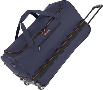 Produktbild von Famanu Reisetasche mit 2 Rollen, S-Format, erweiterbar, marine/orange