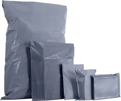Obrázek produktu pro 50 kusů samolepicích fóliových poštovních sáčků | 200 x 350 mm poštovní sáčky šedé se samolepicí pečetí | 20 x 35 cm neprůhledné plastové poštovní sáčky na oděvy a textilie