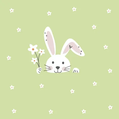 Produktbild von Servietten 33x33 cm - Hello Easter green