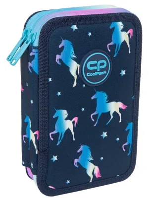 Zdjęcie produktu dla Piórnik podwójny z wyposażeniem Coolpack Jumper 2 Blue Unicorn