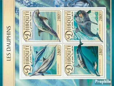 Produktbild von Briefmarken Dschibuti 2017 Mi 1488-1491 Kleinbogen (kompl. Ausg.) postfrisch Delfine