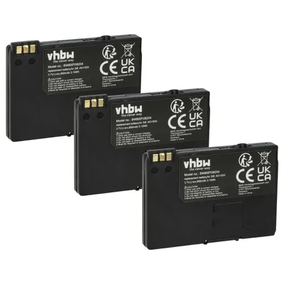 Produktbild von vhbw 3x Akku Ersatz für EBA-510, L36880-N5601-A100, L36145-K1310-X401, BASIC56 für schnurlos Festnetz Telefon (850 mAh, 3,7 V, Li-Ion)