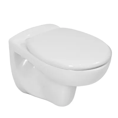Produktbild von Lavita | Wandhängende WC - Mit Deckel -  Softclose Sitz - Wandtoilette - Weiße Keramik - Kompaktes Design - 53 Cm - Arctic