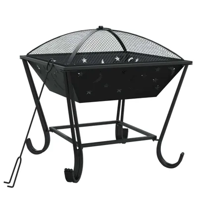 Produktbild von Feuerschale mit Schürhaken 50 cm XXL Stahl