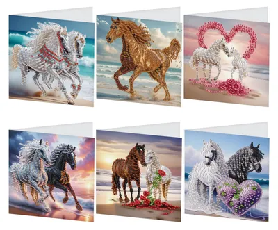 Productafbeelding van Set van 8 Diamond Painting Wenskaarten met Enveloppen