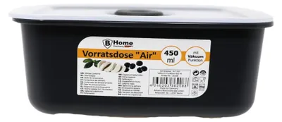 Vorratsdose Air mit Vakuumfunktion, schwarz, 450 ml