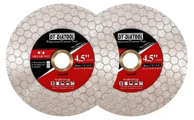 Productafbeelding van Diamantschijf, 115 mm, set van 2 stuks, geschikt voor tegels, keramiek, marmer en kunststeen