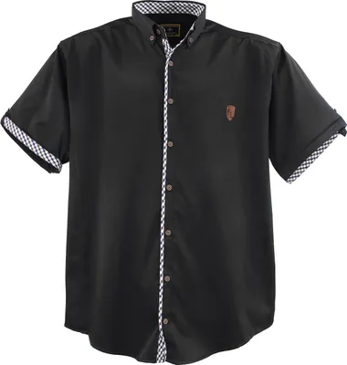 Produktbild von Lavecchia Herren Kurzarmhemd 9003A (Dark-Black, 5XL)