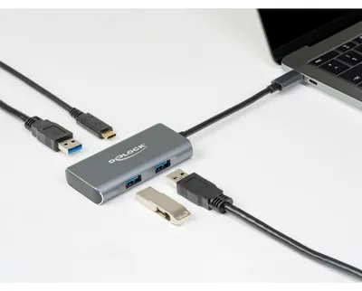 Immagine prodotto di Hub Delock - 3 porte USB 3.2 Gen 2 + 1 porta USB-C 3.2 Gen 2