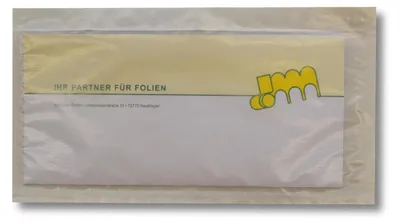 Produktbild von 1000x Dokumententaschen aus Kraftpapier Lieferschein/Rechnung DIN-Lang weiß unbedruckt