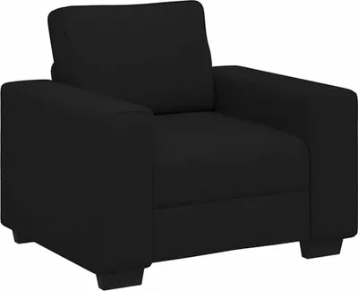 Image de Fauteuil noir 100x77x82 cm tissu
