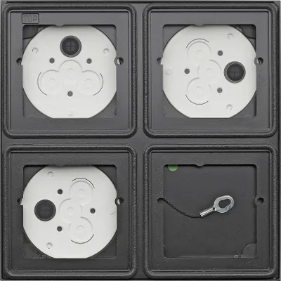 Produktbild von GIRA Gehäuse 4f AP System 106 anth Kst