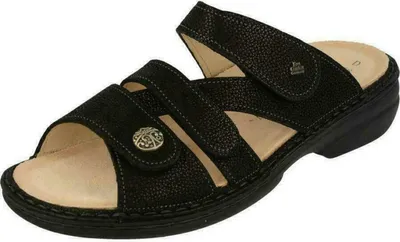 Immagine prodotto di Finn Comfort, Ventura-Soft, donna, mulo, nero, pelle, NUOVO - muli da donna / separatori di punta, nero, pelle (nubuck)