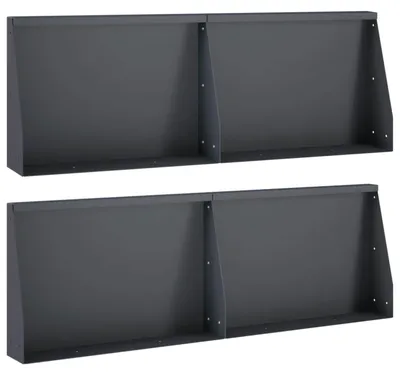 Obrázok produktu pre Oporná stena, 4 kusy, rozmer 60 x 12 x 40 cm, oceľ, farba antracit