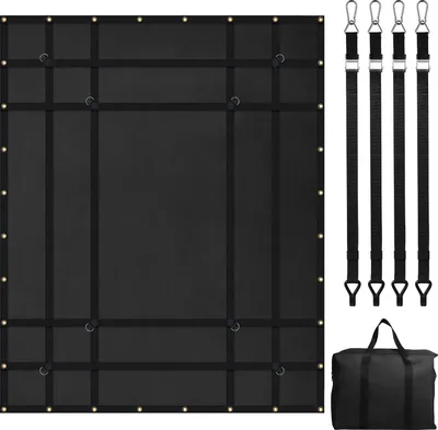 Produktbild von Siatka ładunkowa VEVOR, 183 x 145 cm, siatka ładunkowa do samochodów ciężarowych do przestrzeni ładunkowej, 4 regulowane paski z karabińczykami i hakami pokrytymi gumą, trwała