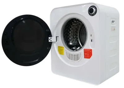 Obrázek produktu pro Zimilo Kompaktní sušička prádla 3 kg, nerezový buben, 4 programy, montáž na zeď, stohovatelná, sušení v rozsahu 360°, s filtračním systémem