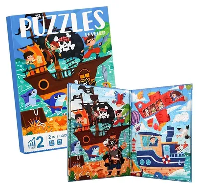 Produktbild von Magnetisches Puzzle - Piraten - Großes Buch - Level 2 - Reisespielzeug ab 3 Jahren