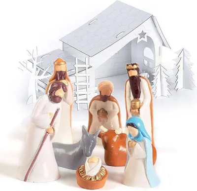 Immagine prodotto di Set per presepe in gesso e cartone