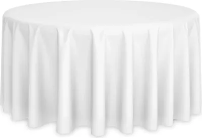 Produktbild von Tischdecke Rund 315 cm Weiß Unifarben Polyester