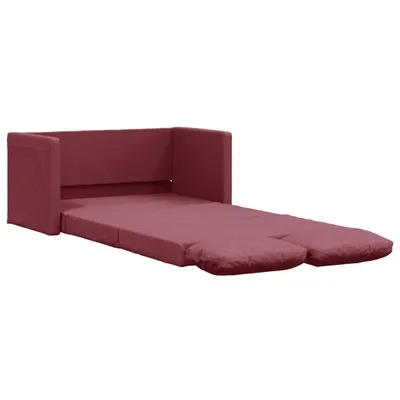 Produktbild von Bodensofa mit Schlaffunktion Weinrot 112x174x55 cm Stoff