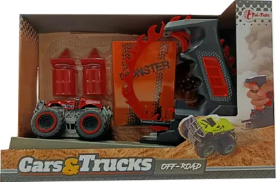 Obrázok produktu pre Toi-Toys CARS_TRUCKS Monster Truck Set - vystreľovač + rampa, kaskadérska hračka od 3 rokov červená